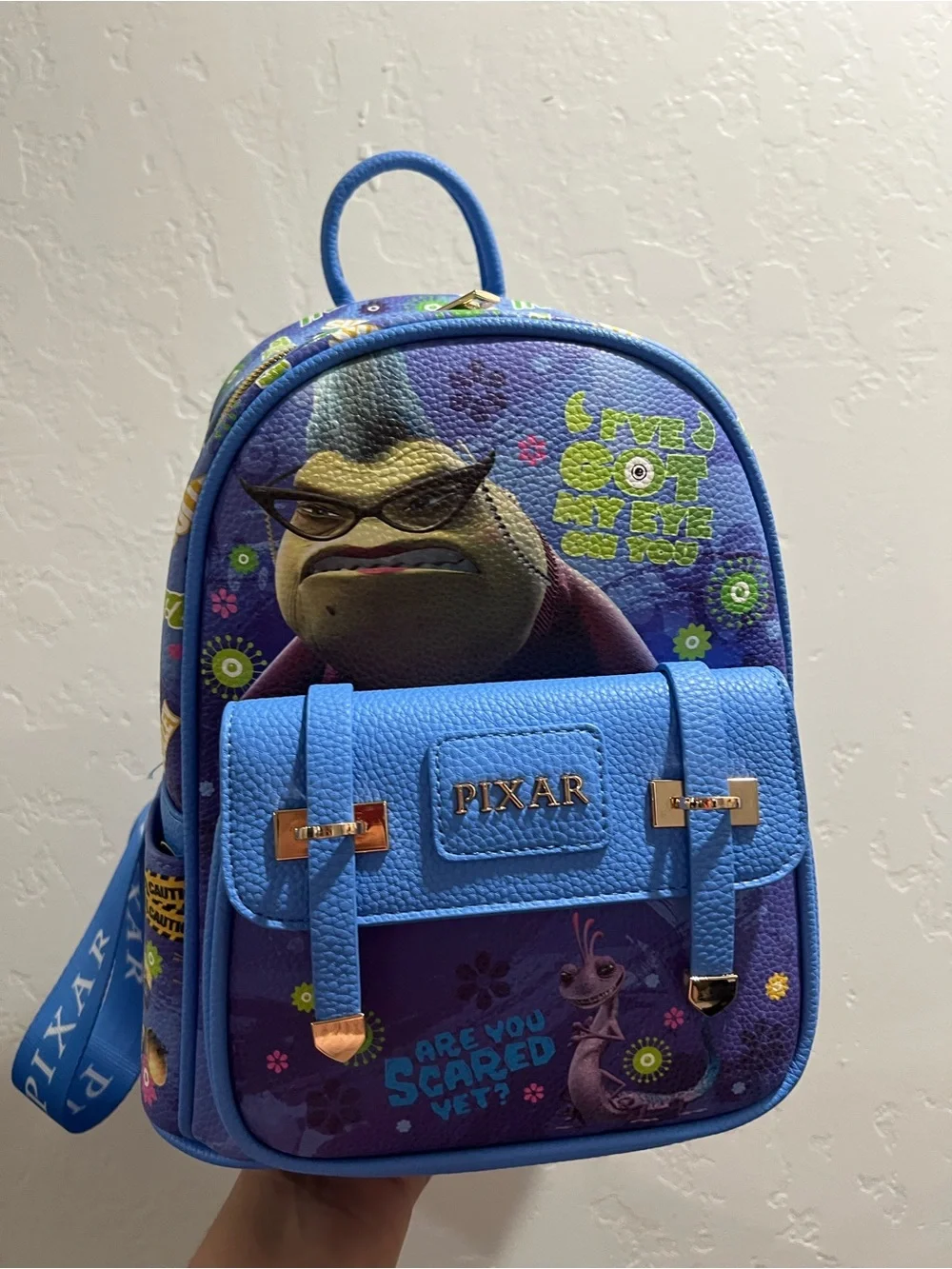 Pixar Monsters Inc Kids Blue Backpack